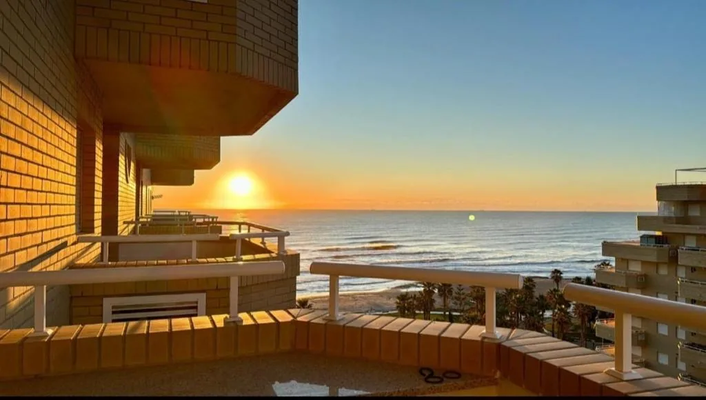 Coucher de soleil depuis la terrasse