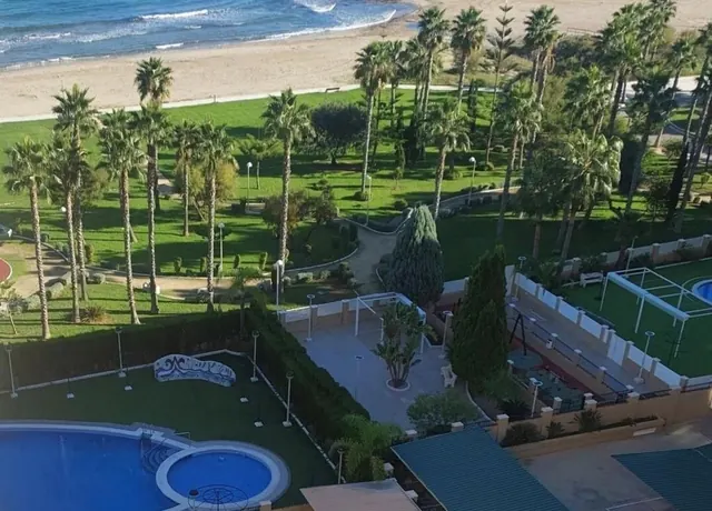 Piscine commune et jardins