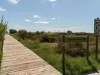 Pasarela junto al Parque Natural