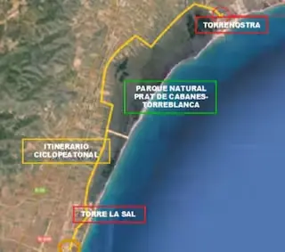Mapa orientativo del Parque Natural